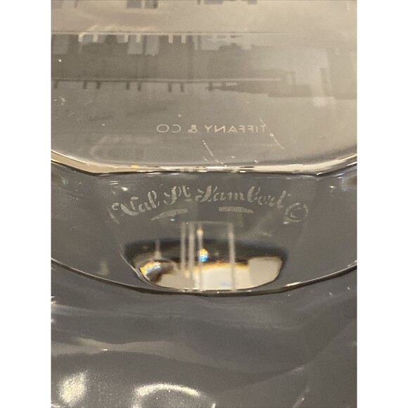 Rare Tiffany & Co Crystal Boston Skyline Paperweight Val St. Lambert 3.25” X  1” - Picture 4 of 4